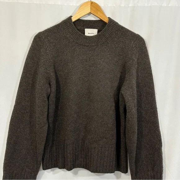 Reformation Mer 100% Merino Wool Knit Sweater in Cocoa Brown - Picture 5 of 12